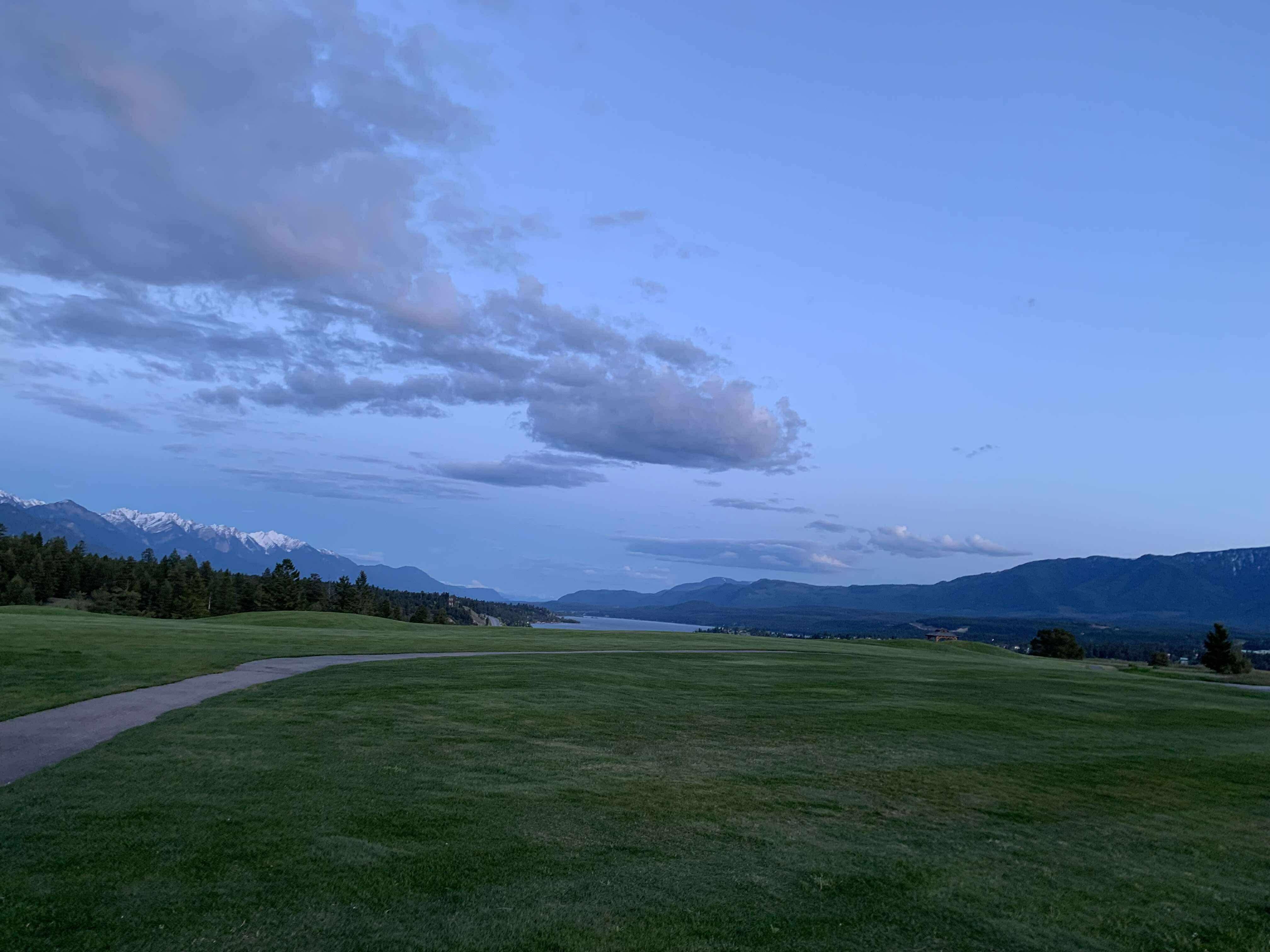 View walking from the Lodge to the Clubhouse