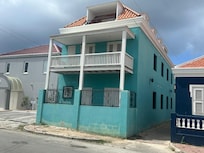 This the back of the hotel Boho Bohemian. My room was on the 2nd floor with the balcony.