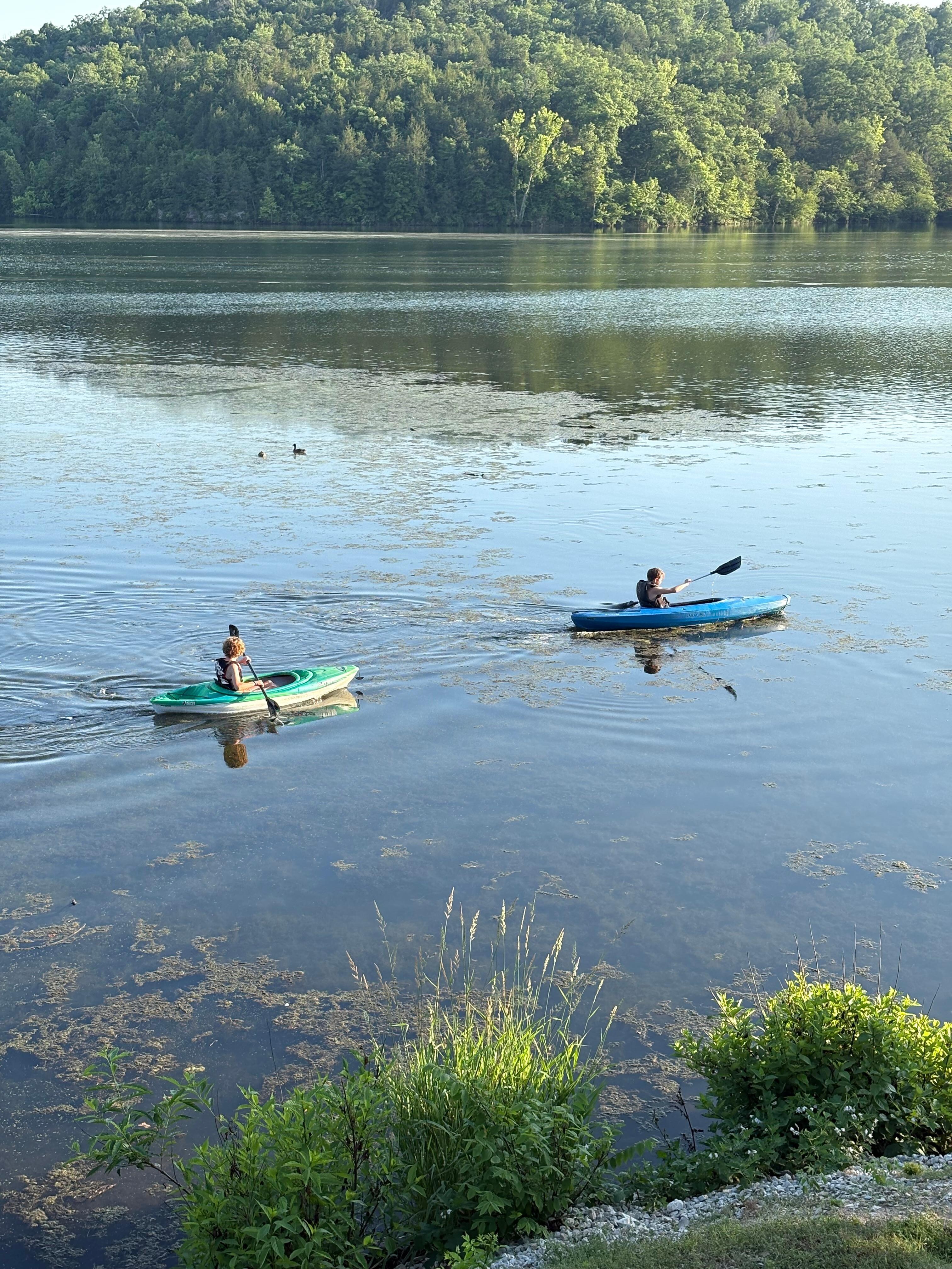 Our boys loved the kayaks!! It was shallow up close so we felt very comfortable letting them go out on the water. 