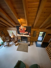Photo from upstairs looking down at living room