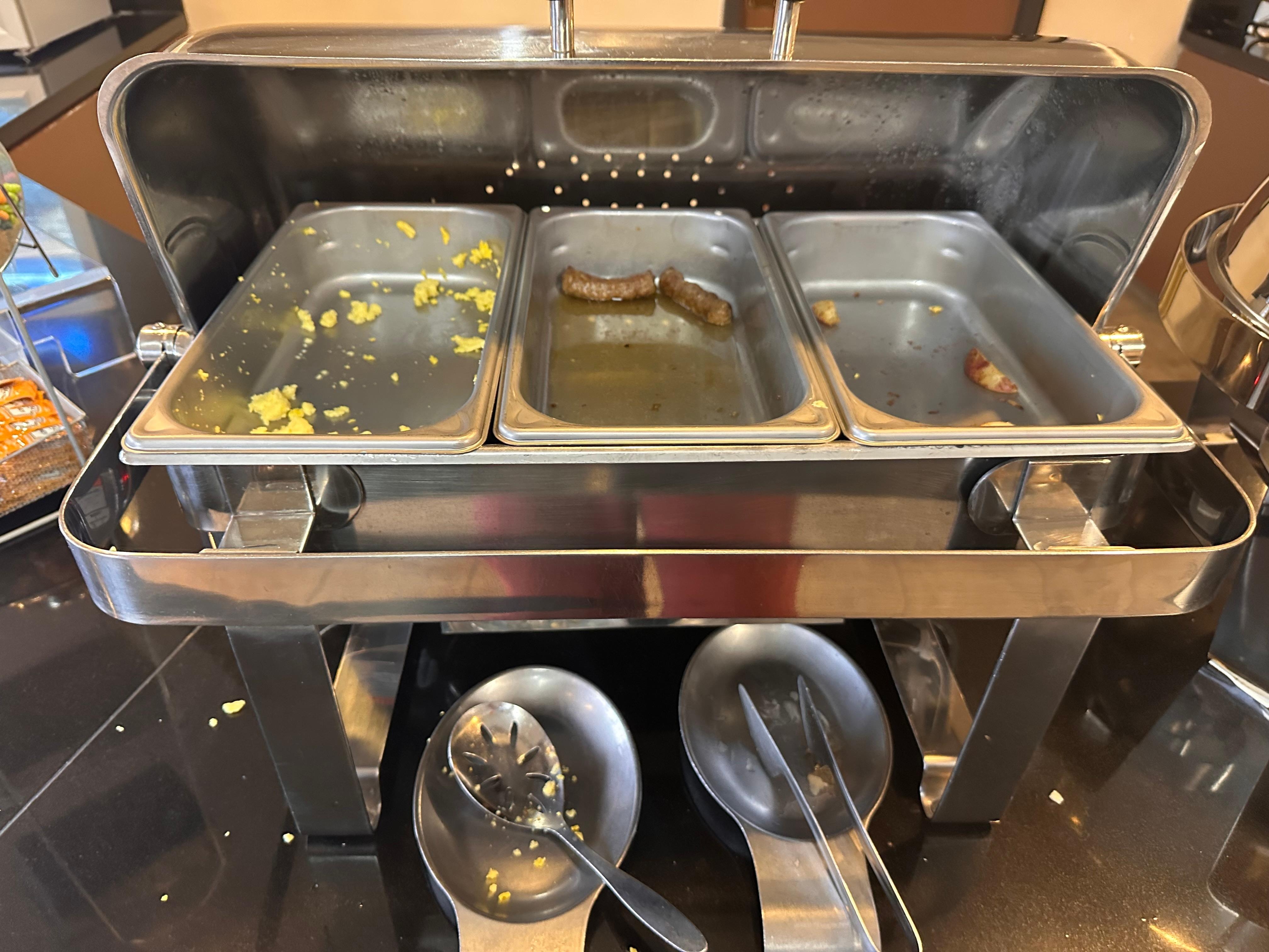 Empty breakfast items