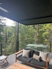 We spent so much time relaxing on this heated deck.