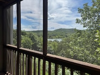 Beautiful lake view from patio of condo