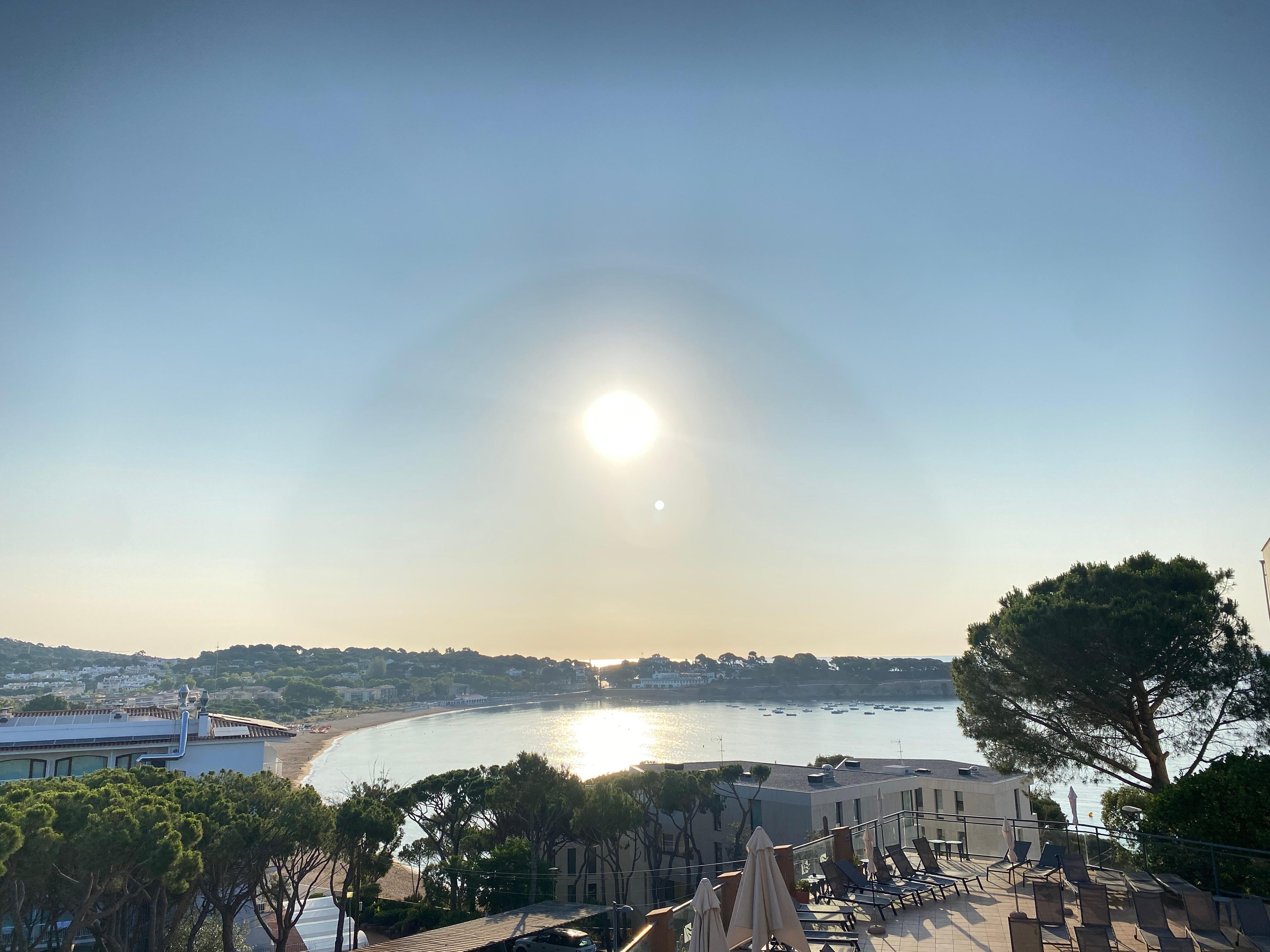 Vue matinale depuis le balcon 