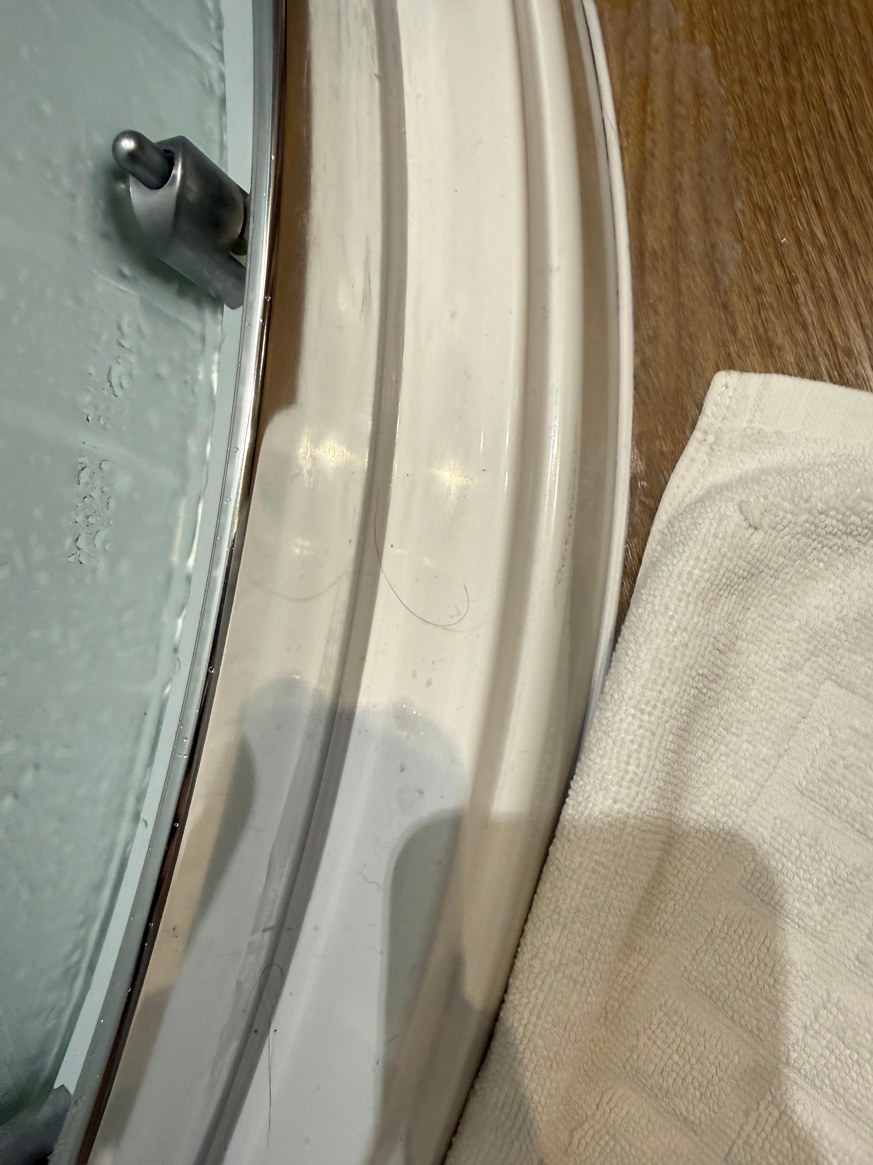 Hair all over the shower