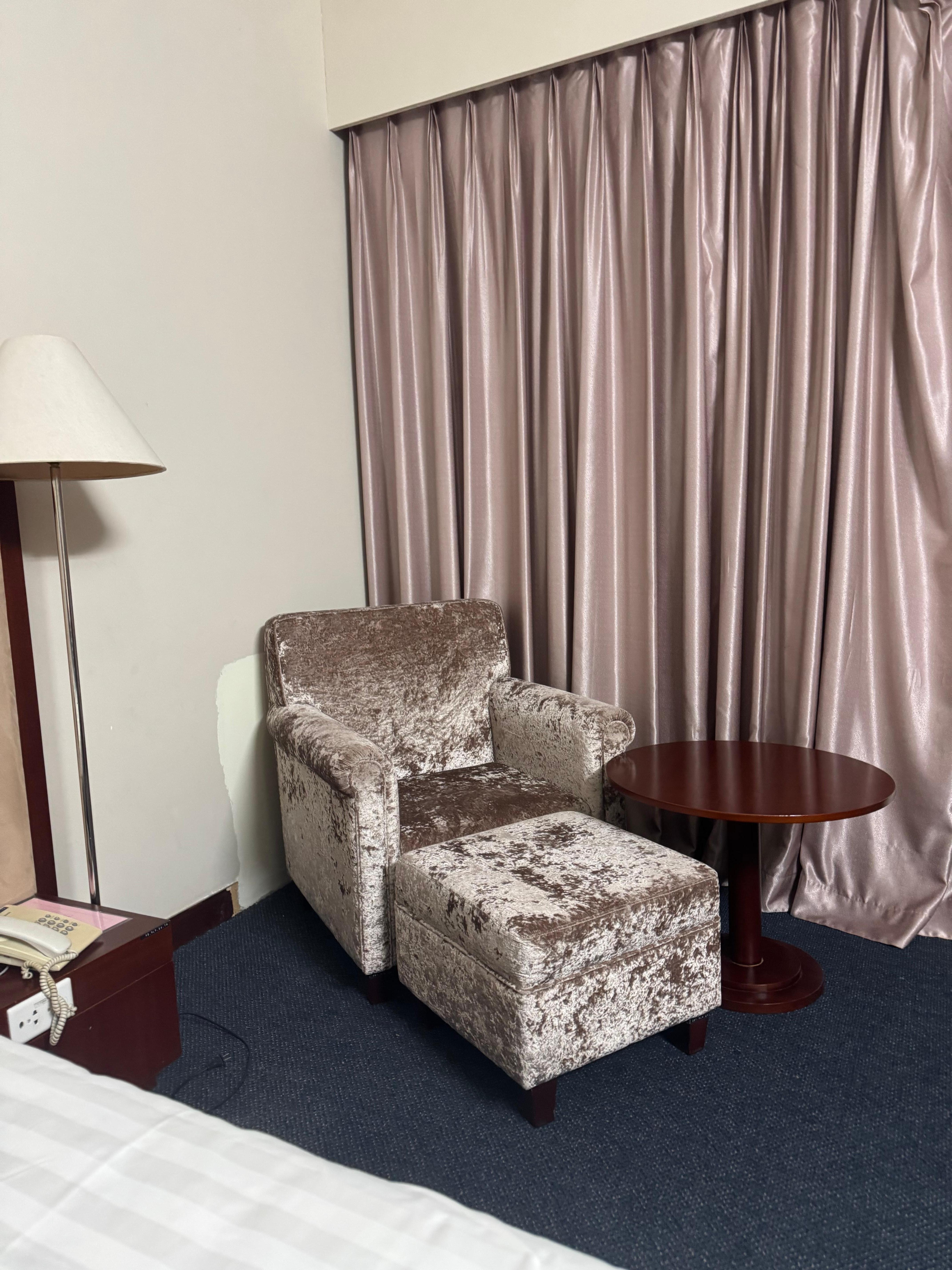 These pictures were real room… the small couch like a 100 years 