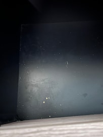 The dresser drawers were dirty.