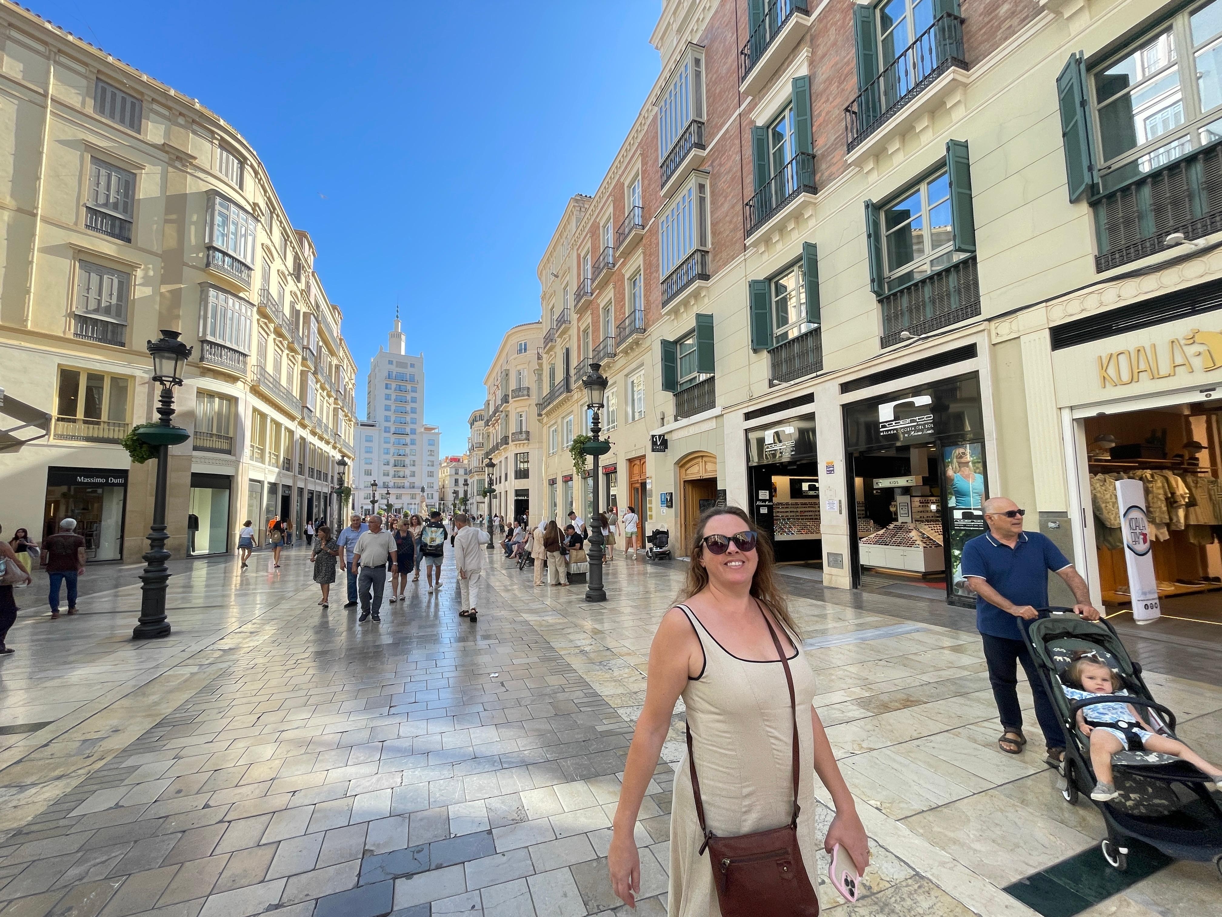 Pedestrianised street, right outside the hotel. 1 minute walk to taxis and buses.