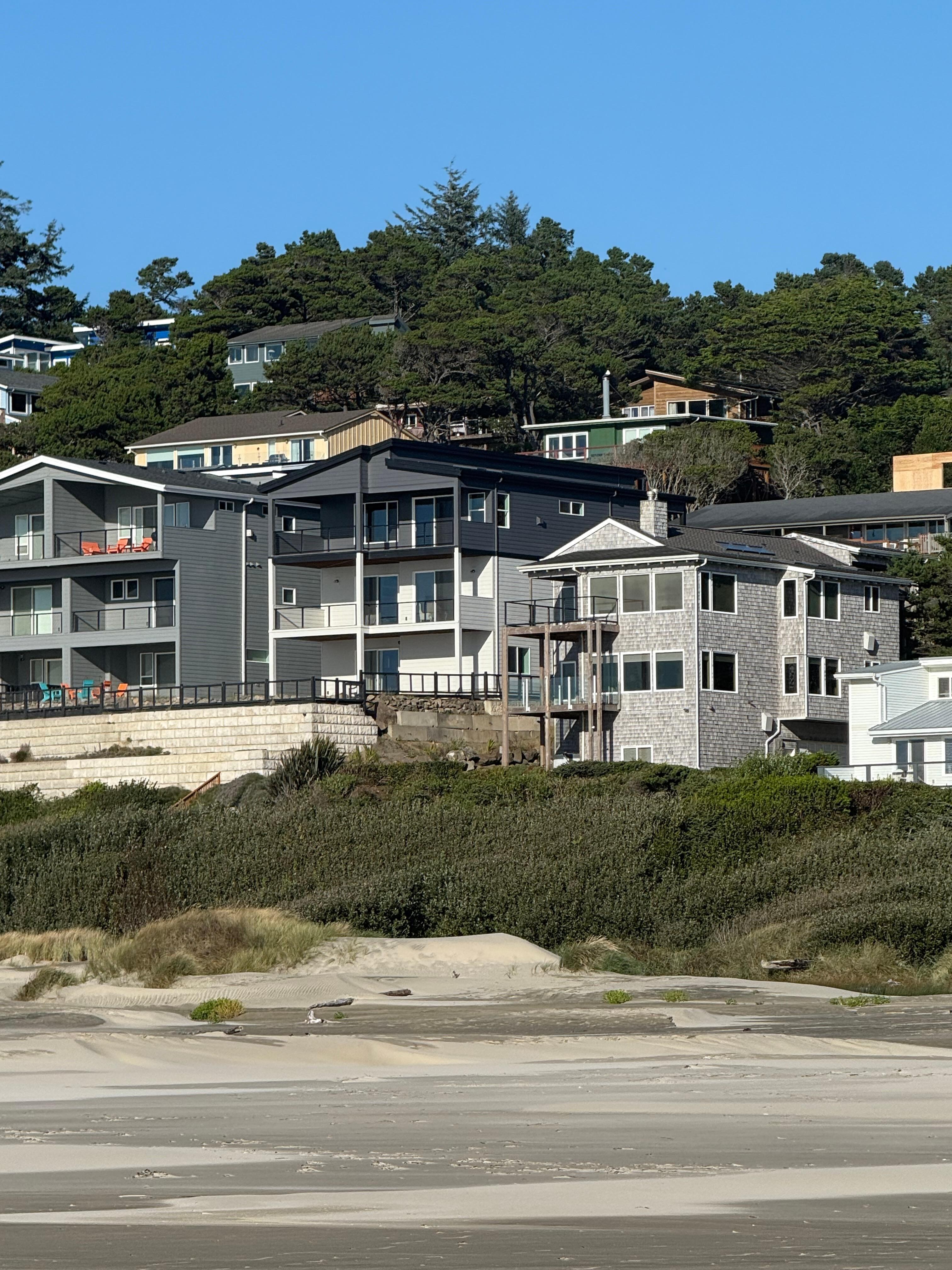 View from beach looking up to the house. 