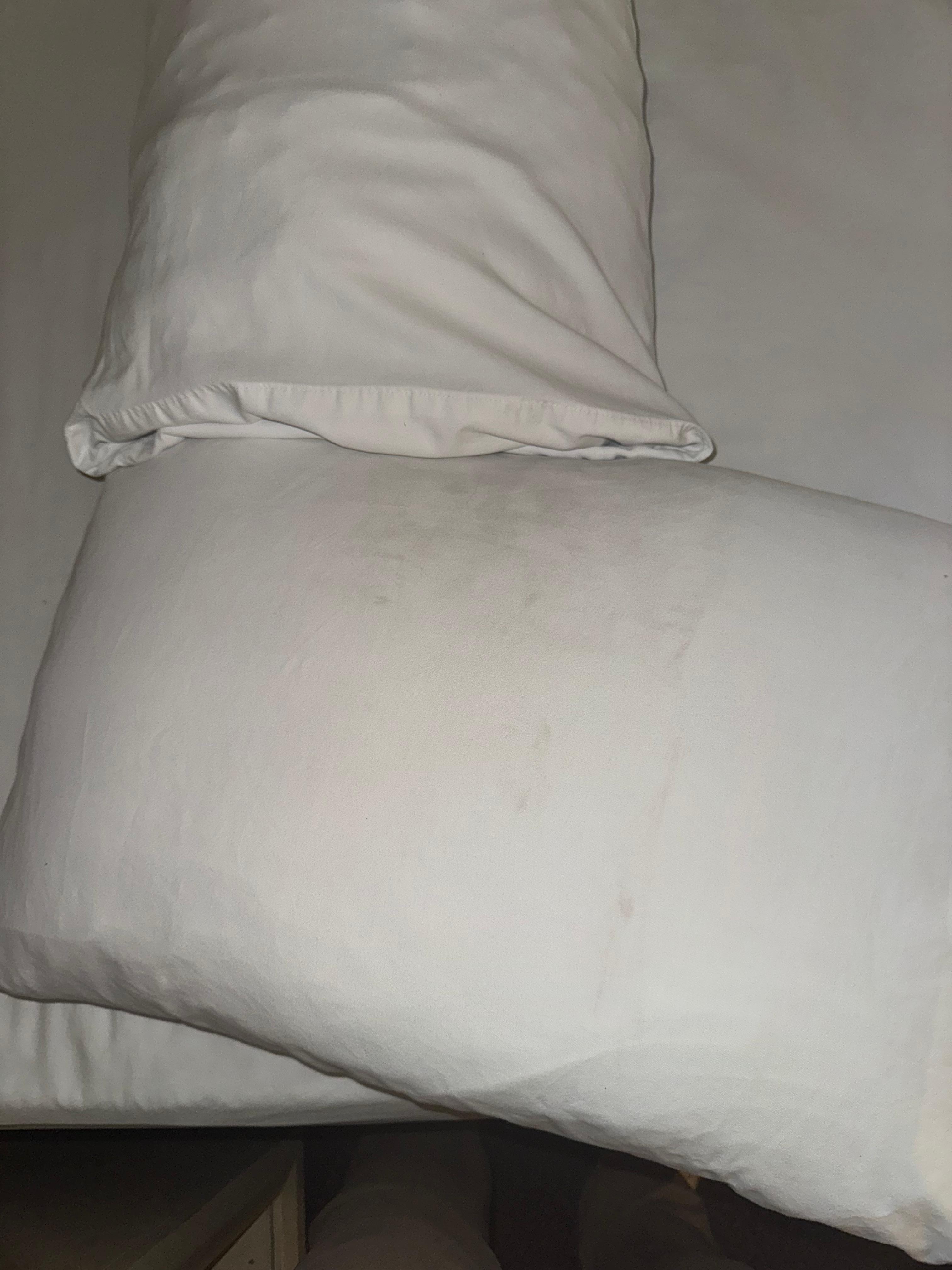 Pillows were dirty.