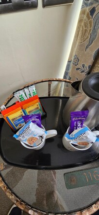 Tea/coffee and biscuits.