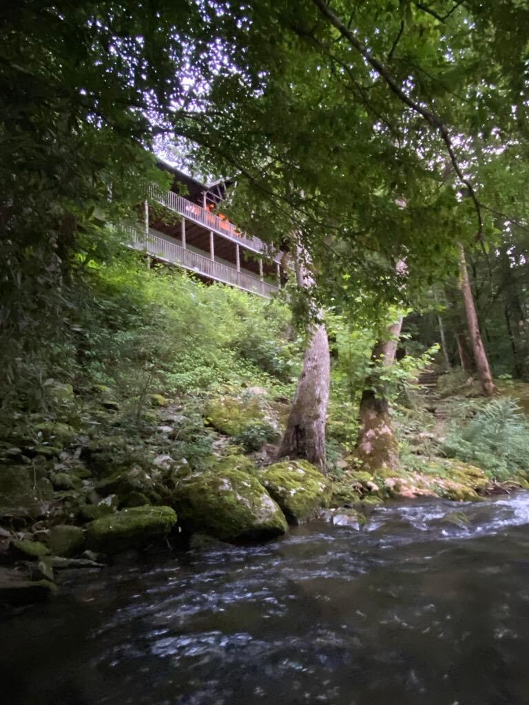 Our cabin - a view from the river