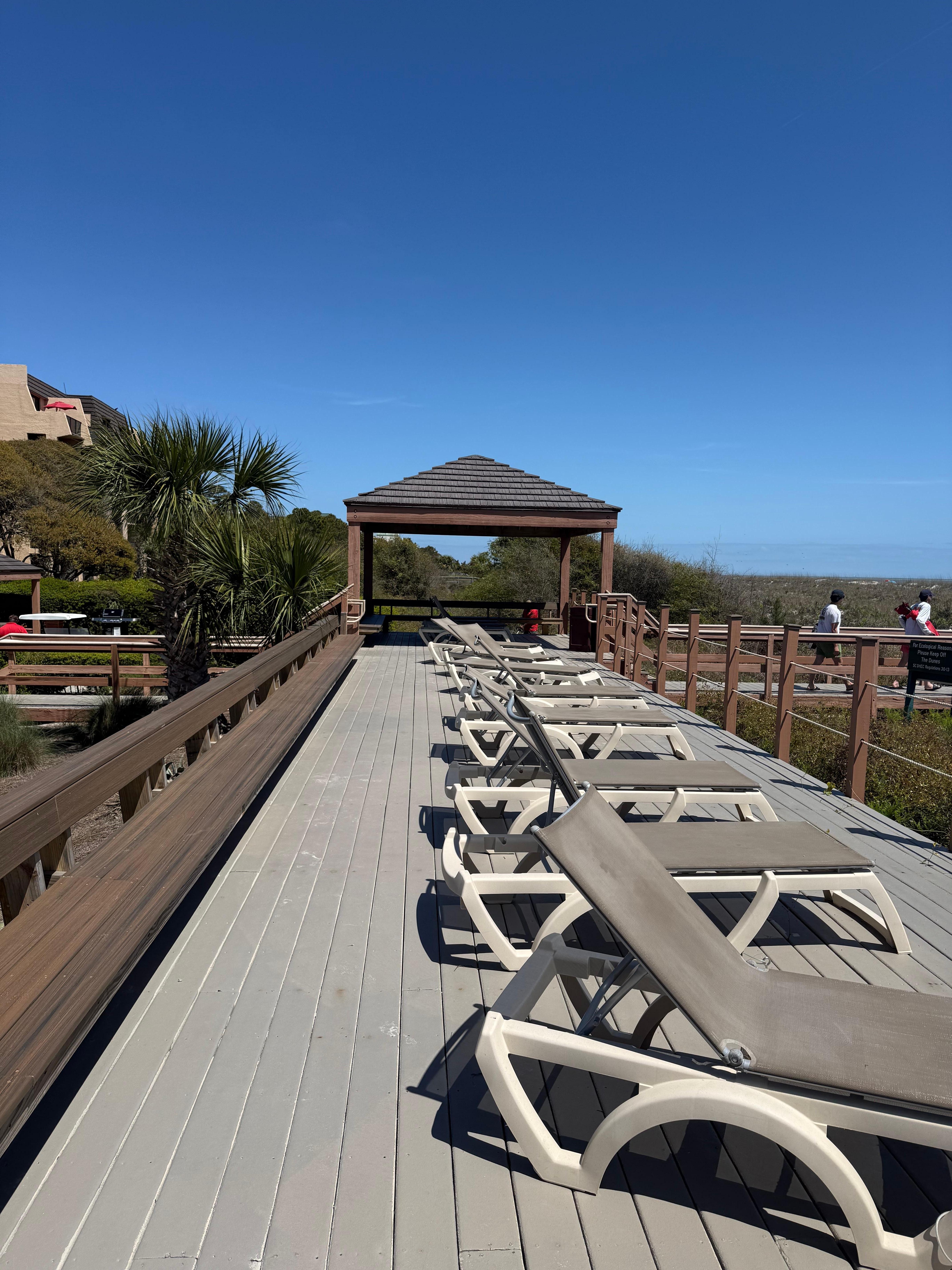 Sun deck overlooking dunes