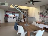 View of kitchen from balcony