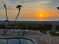 Sunset view from the balcony in mid-December.