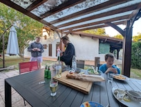 outside dining at the house