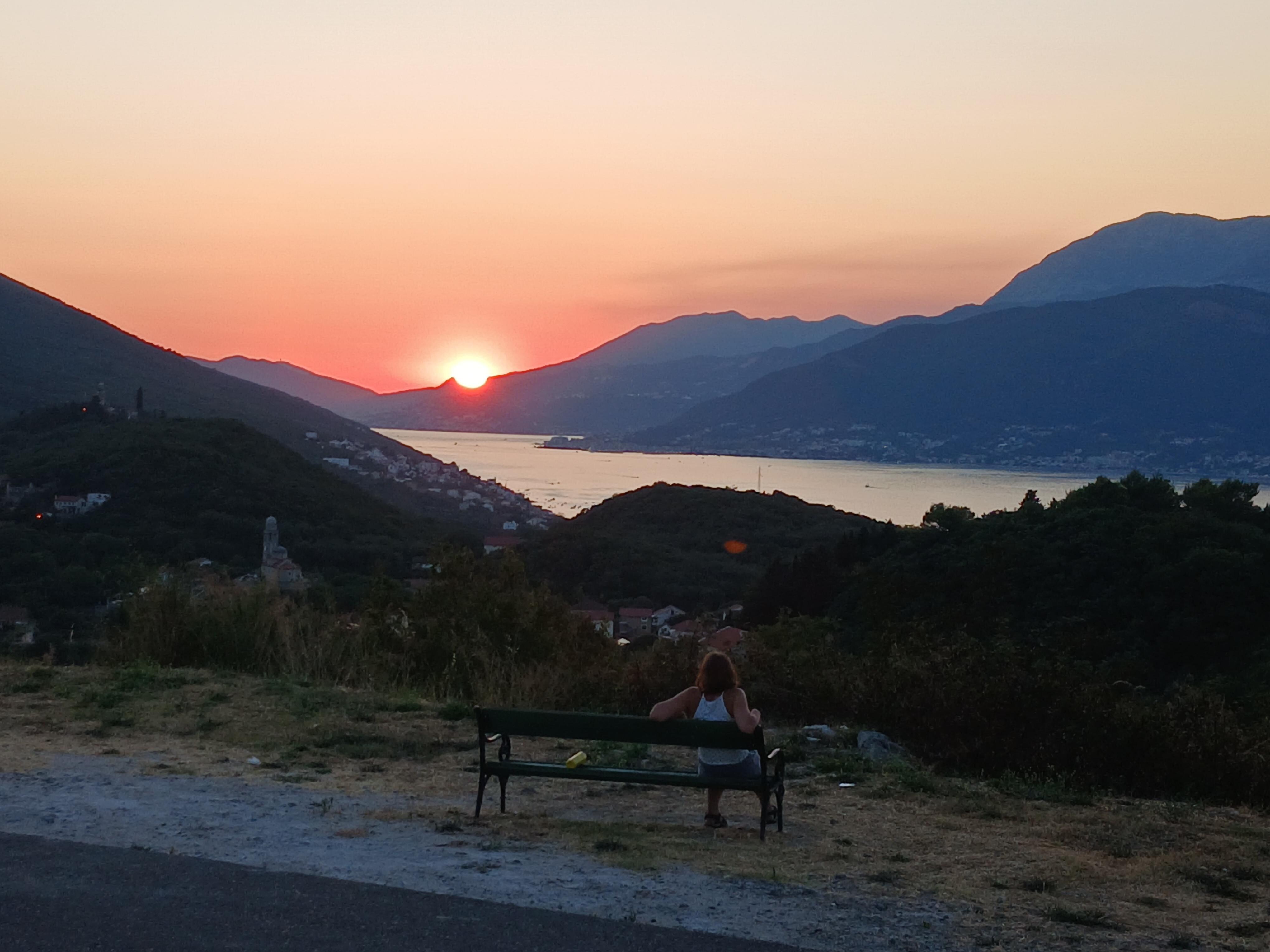Sunset from the edge of the village.