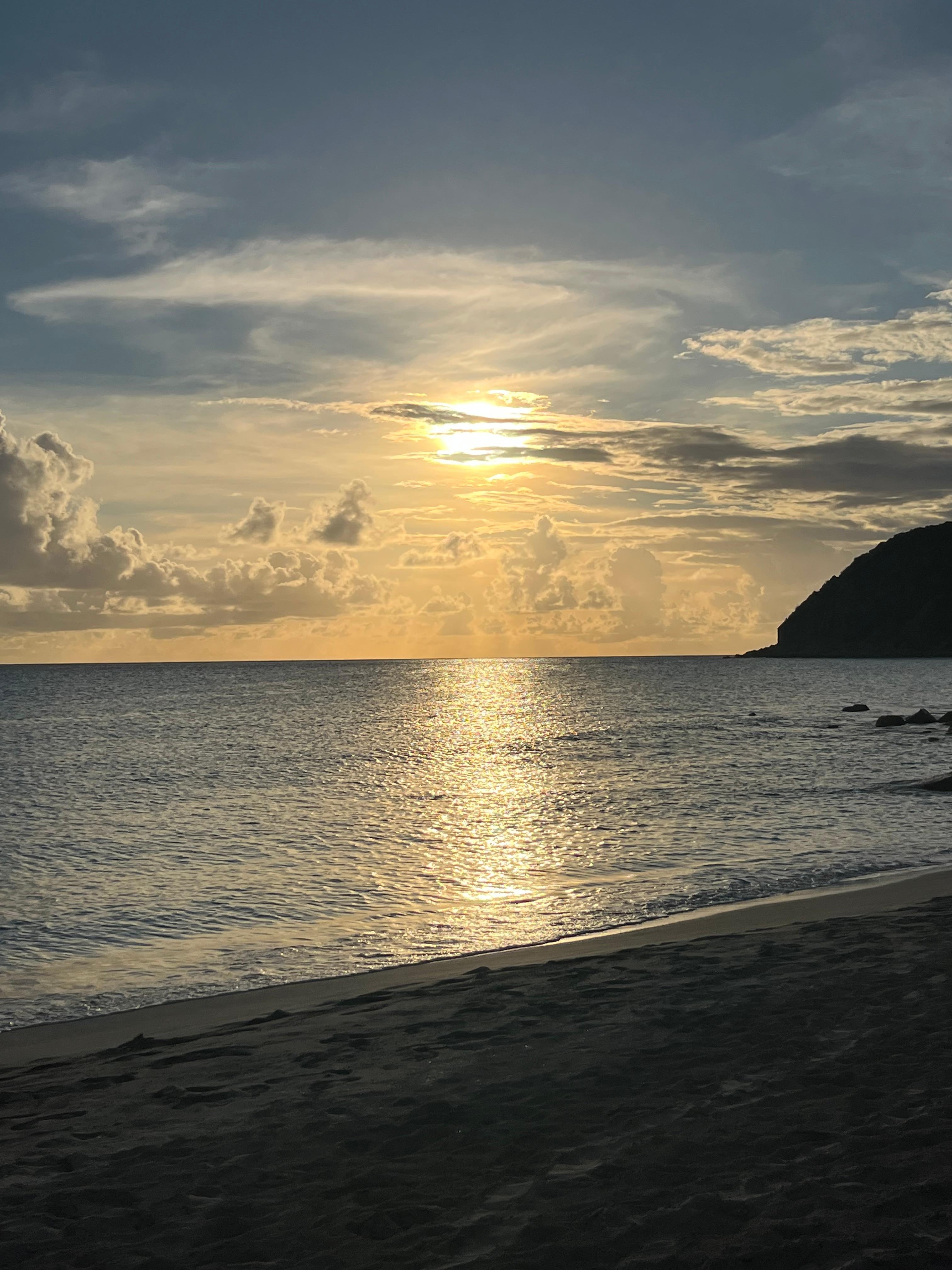 Sunset on the beach (& the view from Gizmo’s)