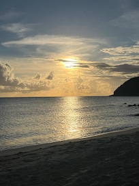 Sunset on the beach (& the view from Gizmo’s)