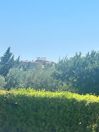 View of the Temple of Poseidon from the resort