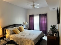 Master bedroom on main floor with King size bed