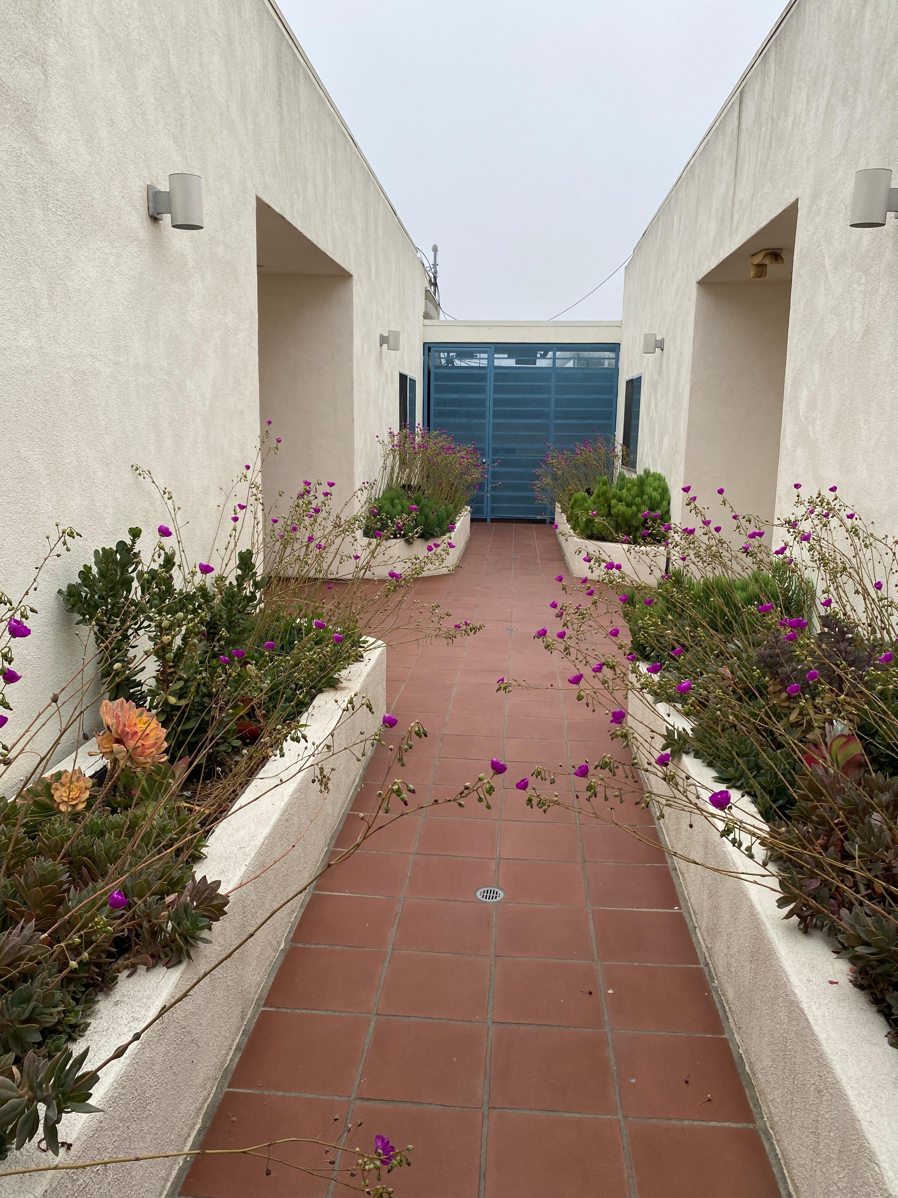 Entry area is behind a locked security gate, which is nice