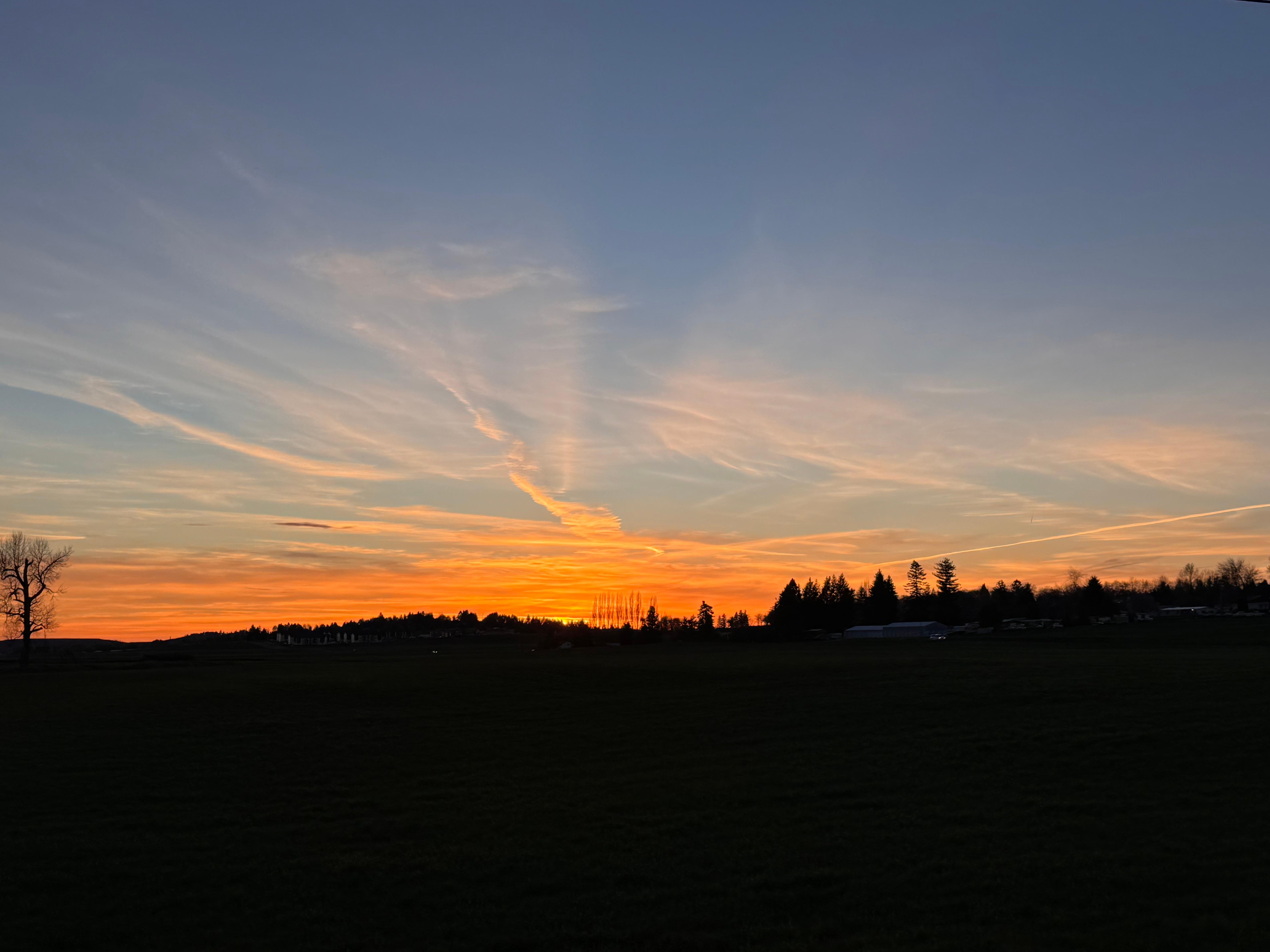 Relaxing sunset before a peaceful rest