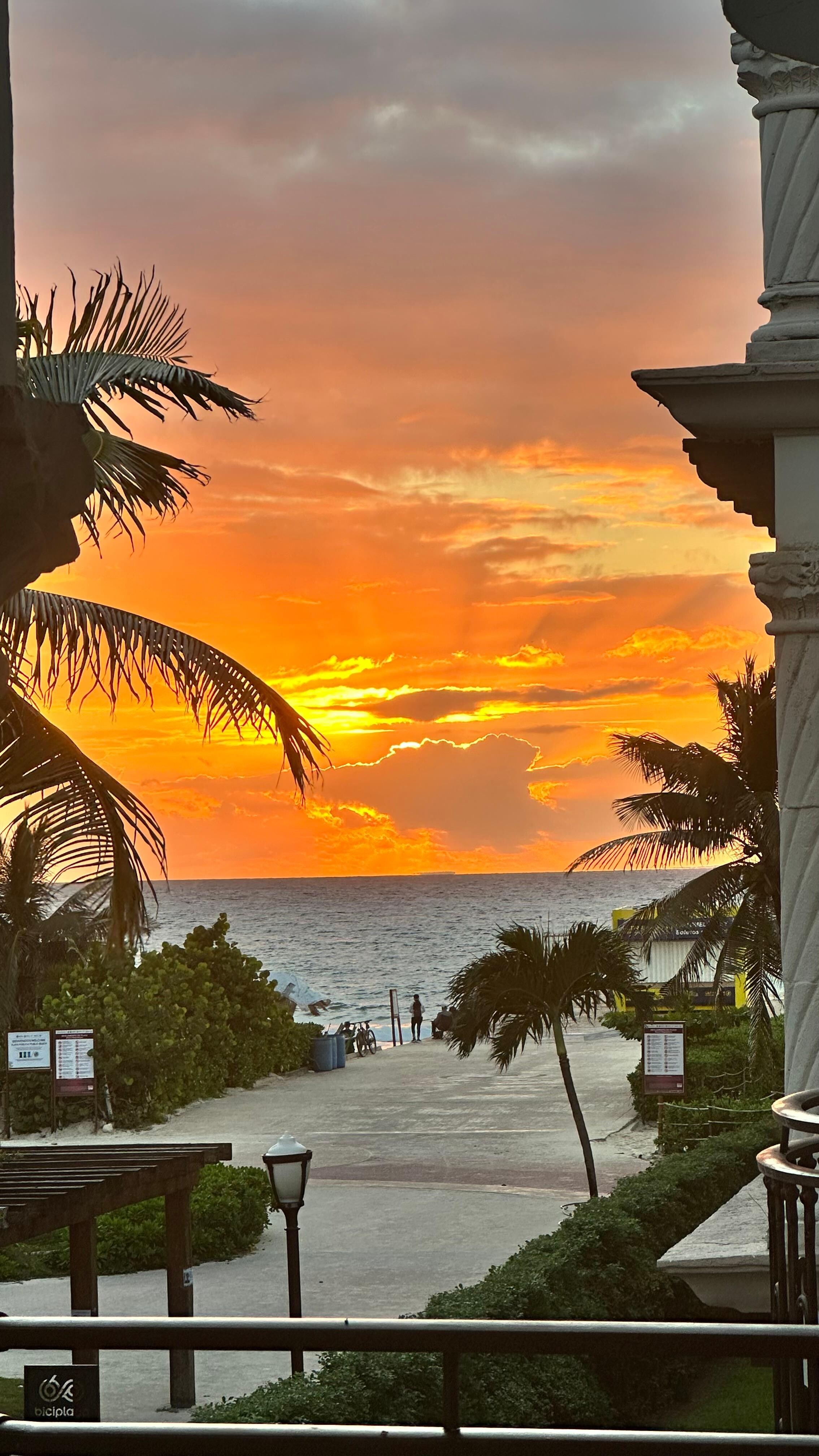 Zoomed in view from room balcony 