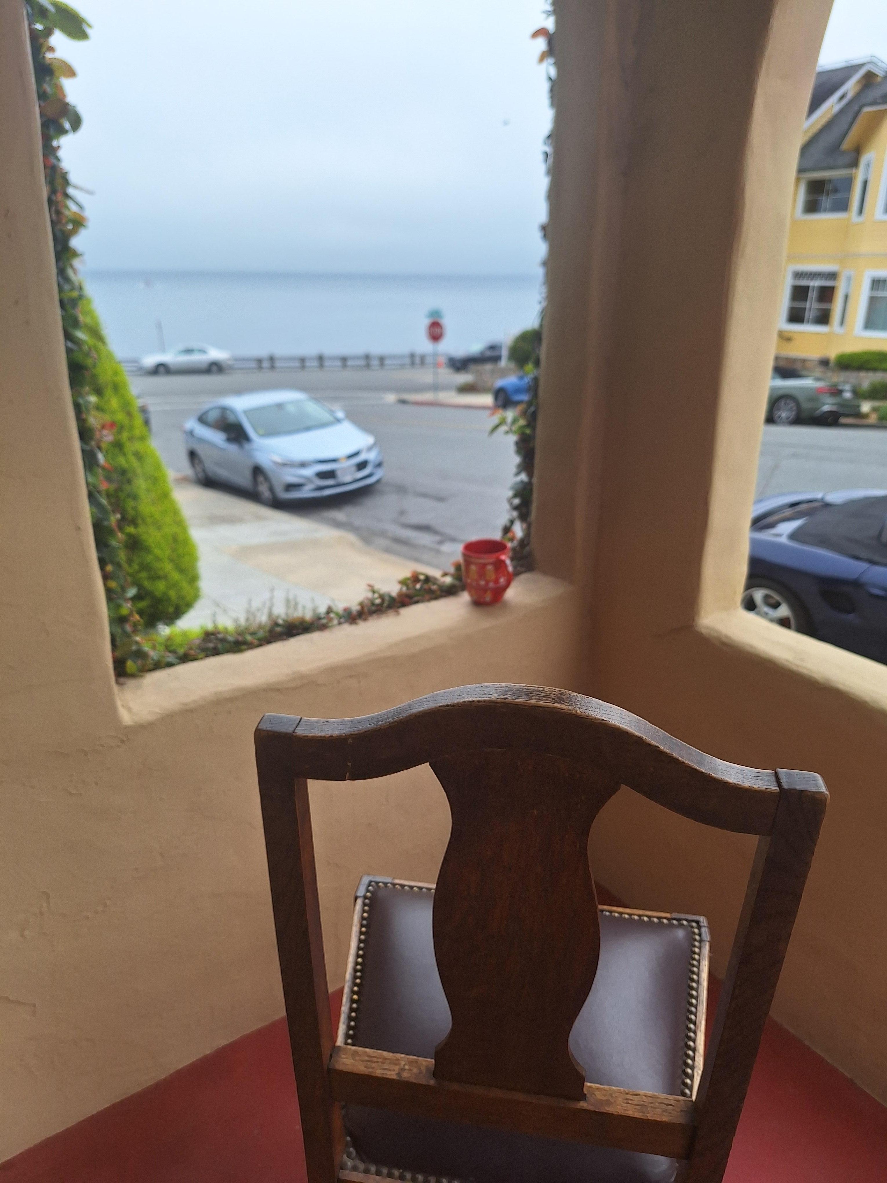 Coffee on the front porch in the morning.