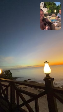 Evening at one of the restaurants on property