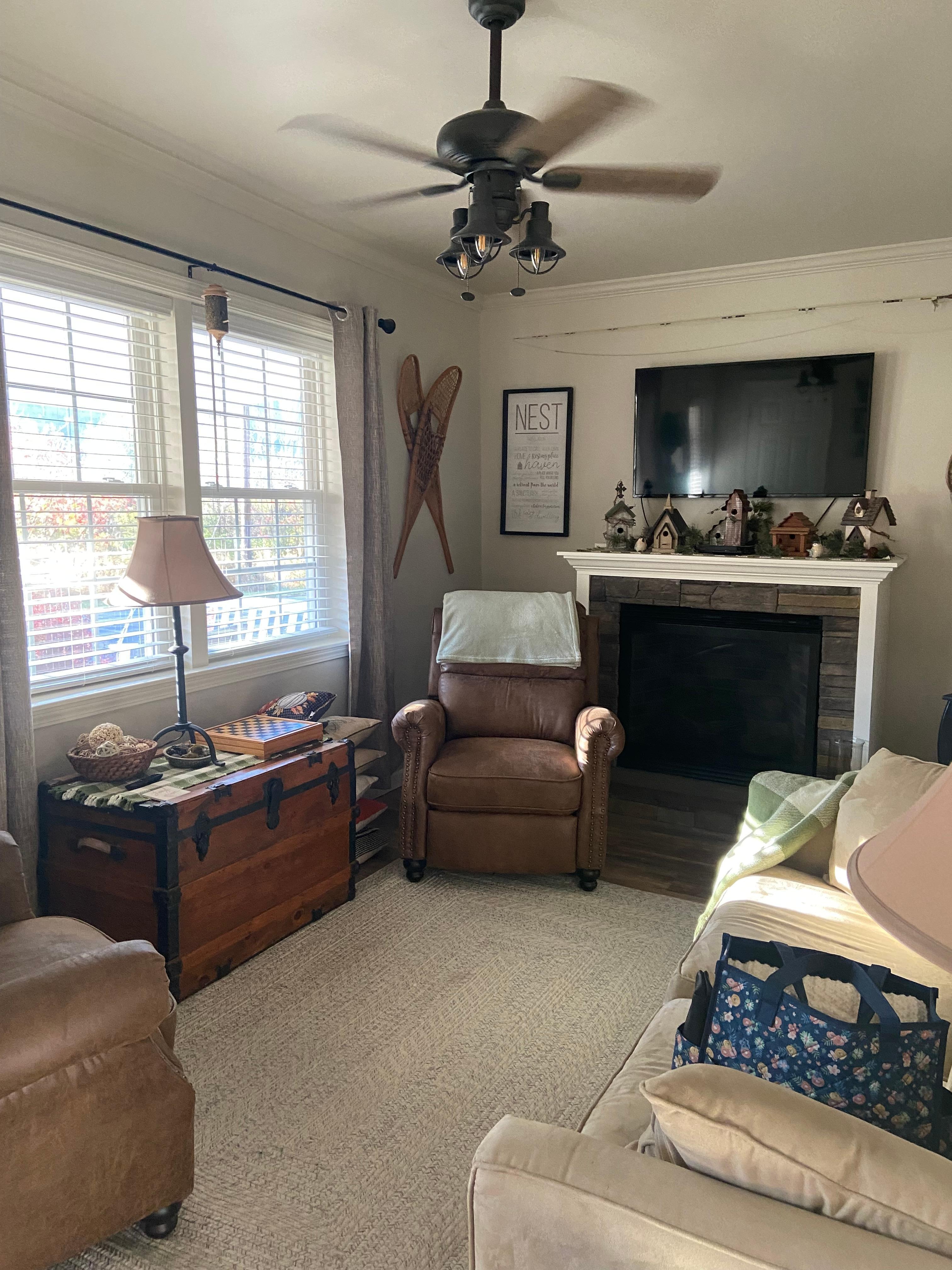 Morning sunshine in the living room