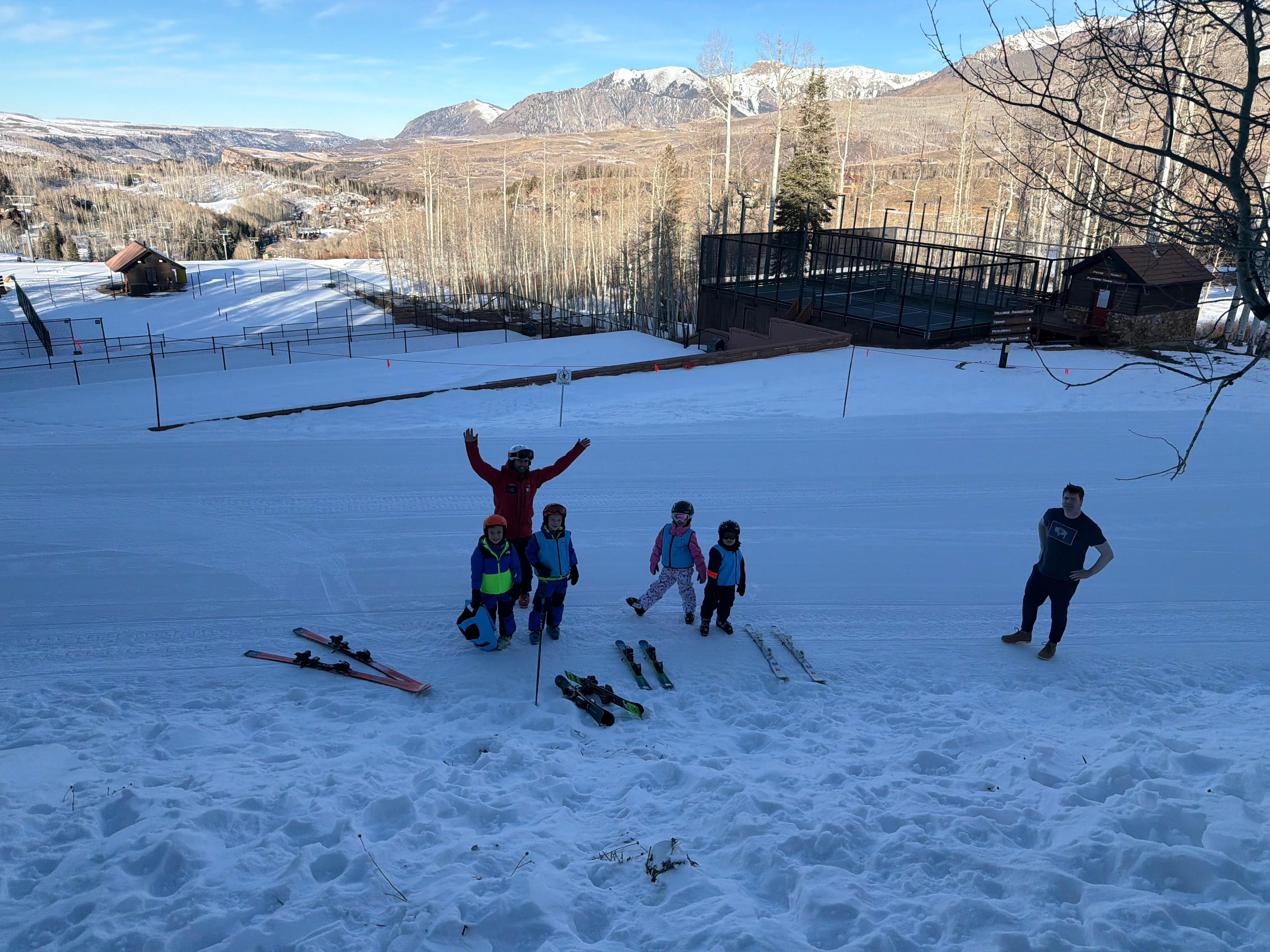 Ski trail right outside the back door!