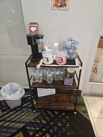 Hot cocoa station! What a wonderful idea for when it's cold outside.