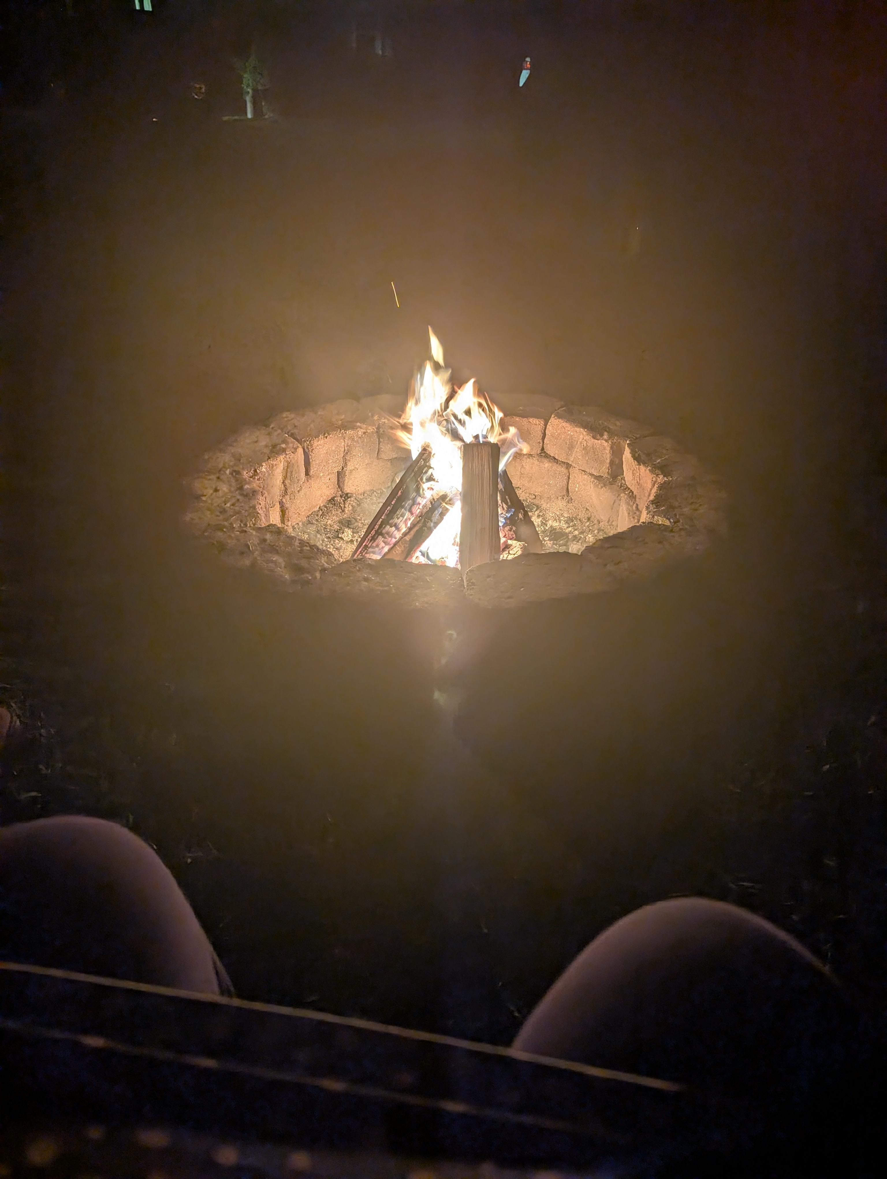 Relaxing fire pit