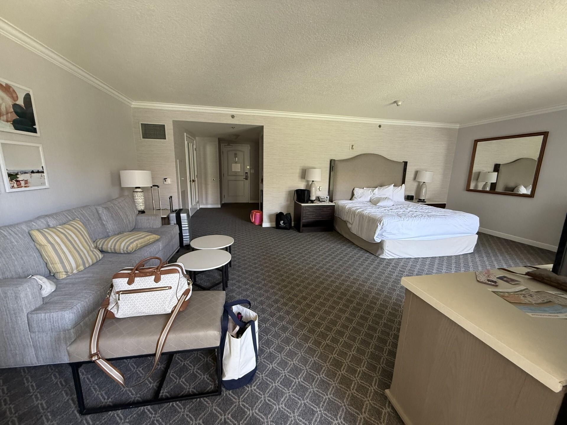 view of our room. King size bed with sofa sleeper