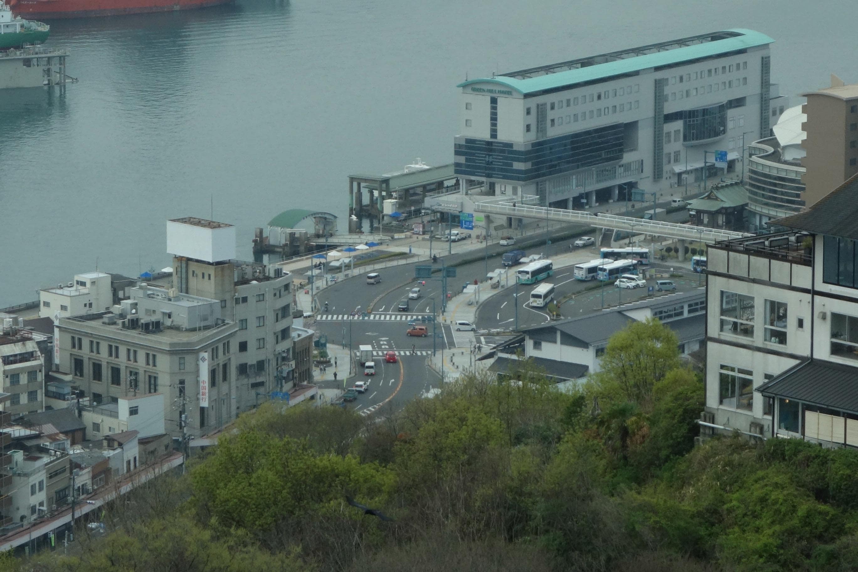 千光寺付近よりグリーンヒルホテル尾道