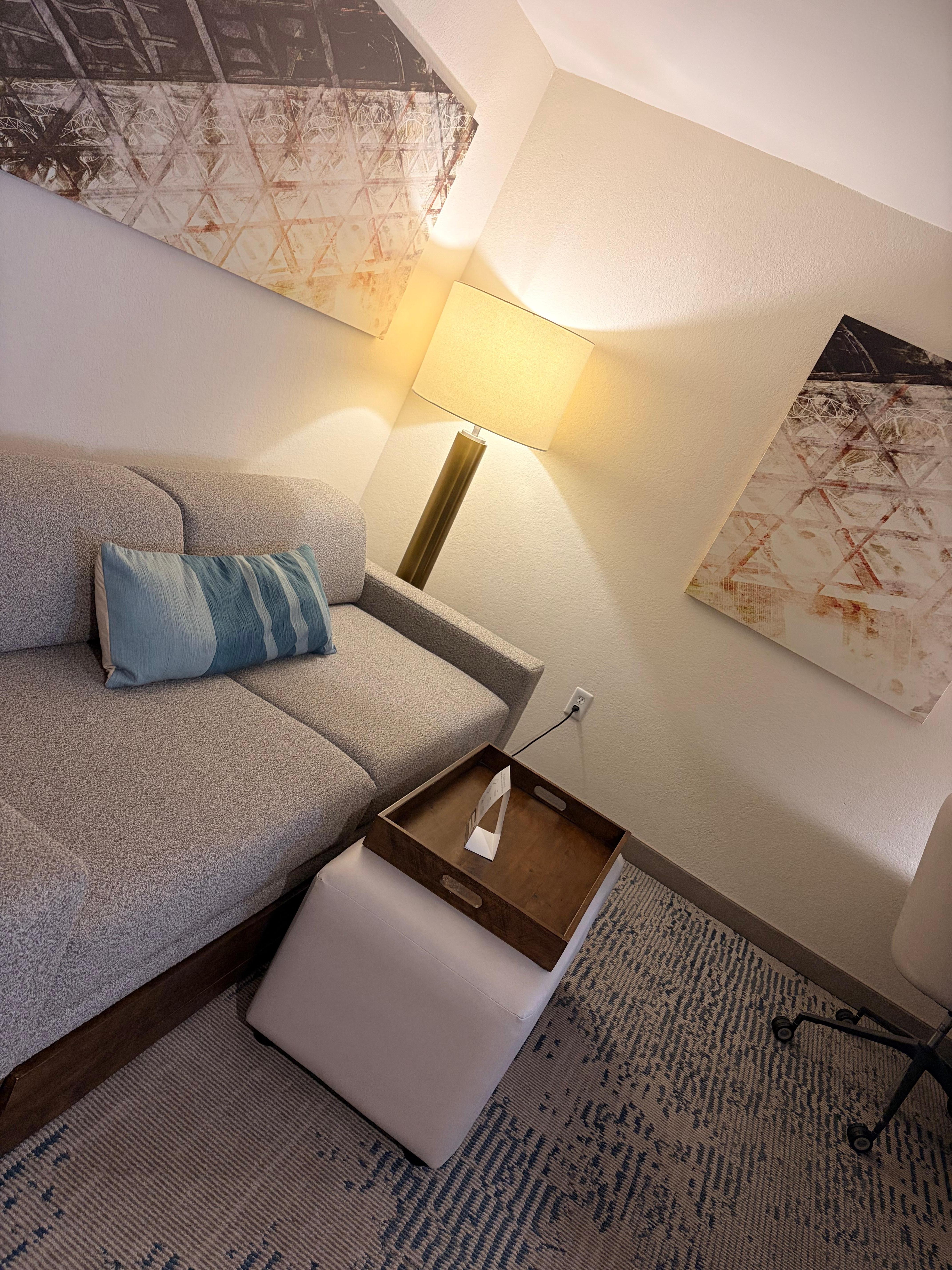 Living room area of the room