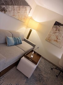 Living room area of the room