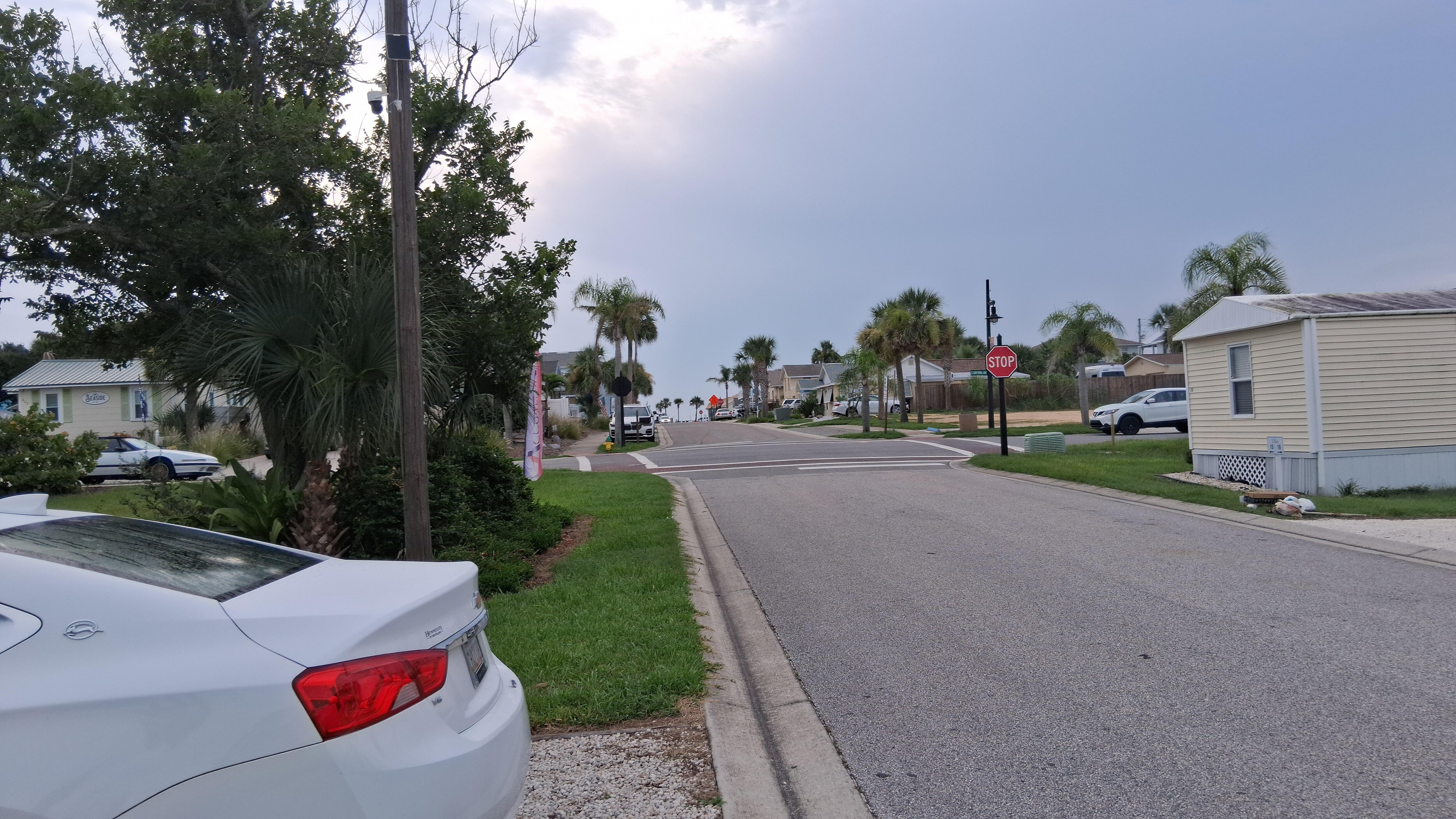 Walk from cottage parking pad to beach.