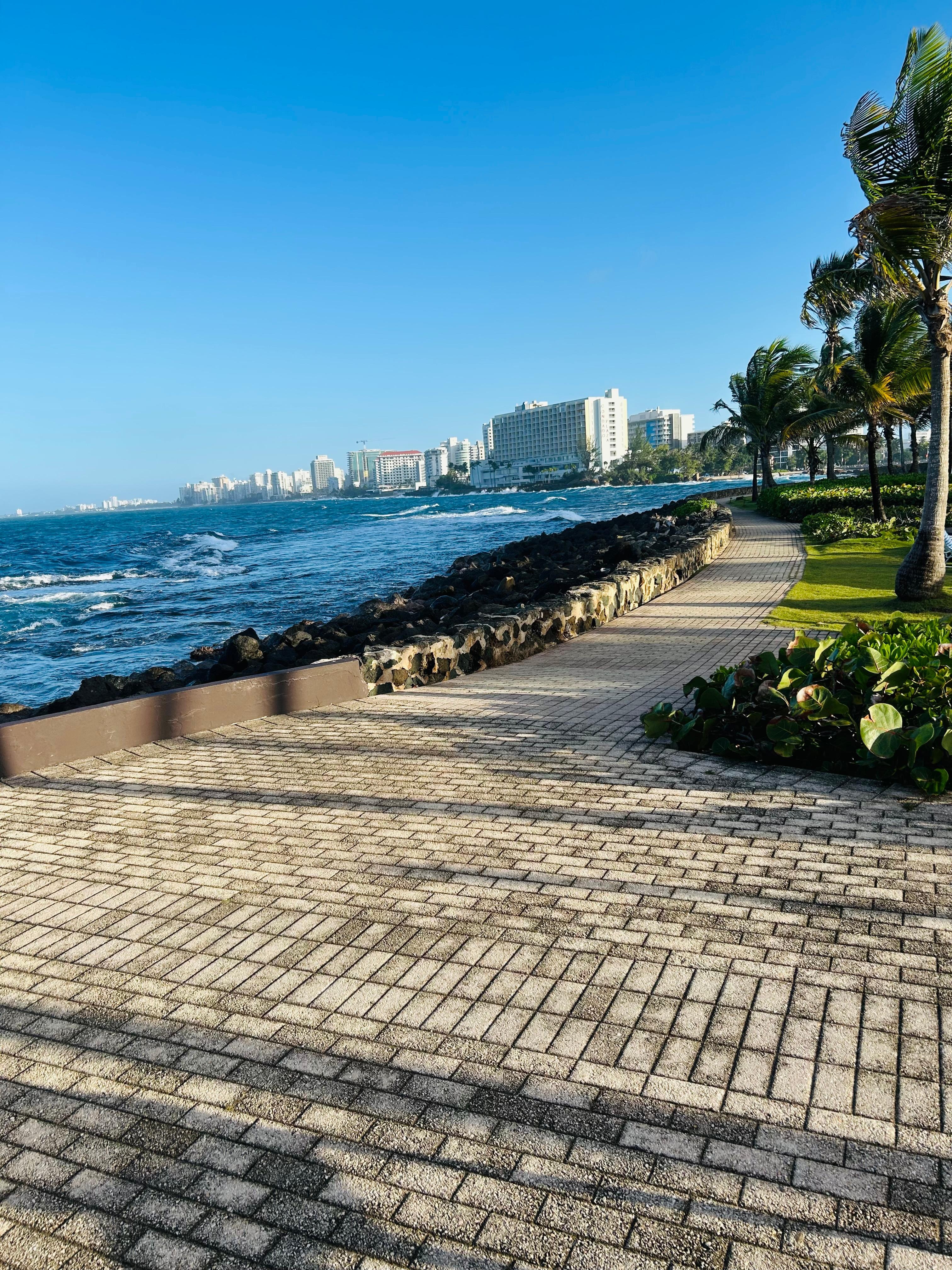 The boardwalk on the beach.