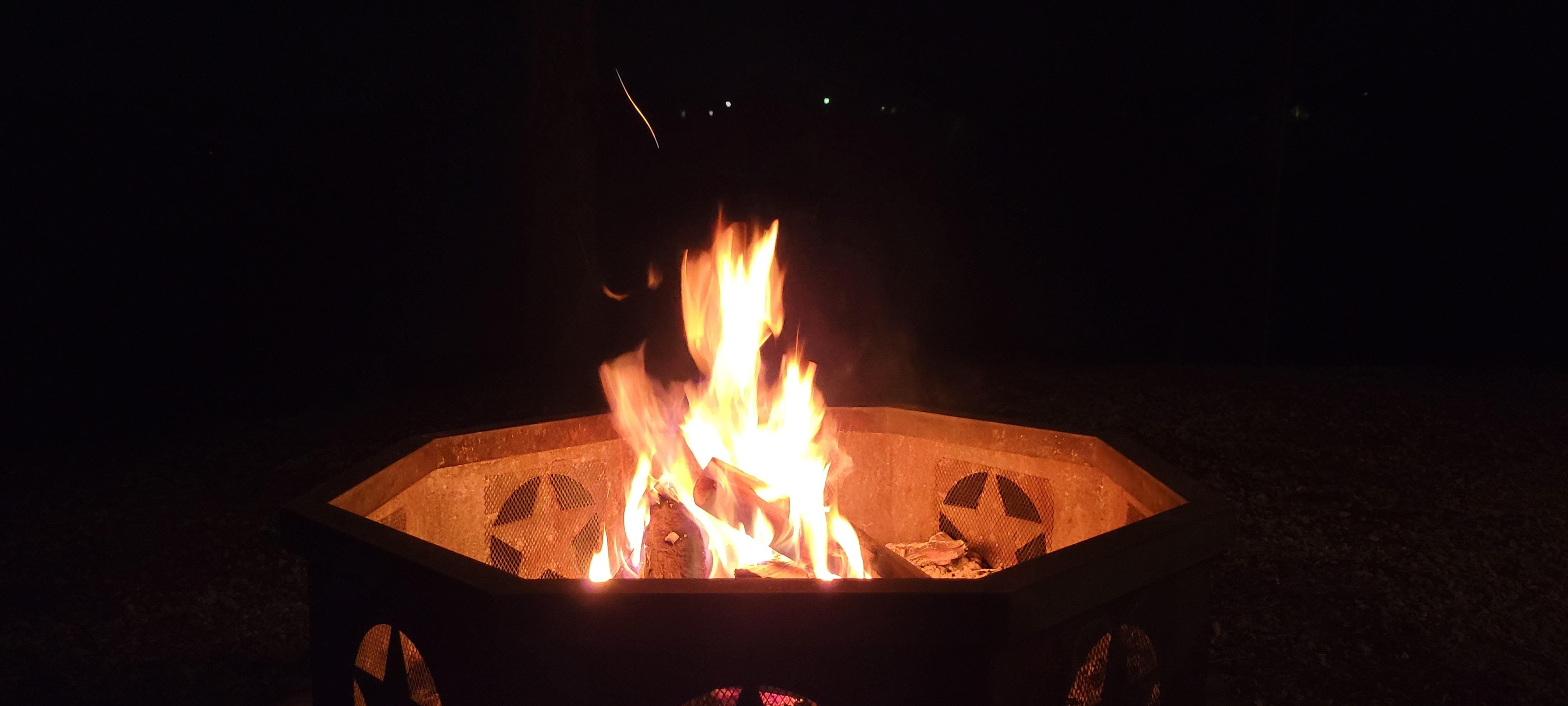 Fire pit to relax by in the evenings.
