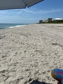 There were others on the beach but a distance away.
