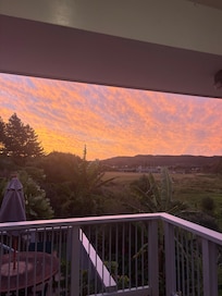 Balcony providing at sunset