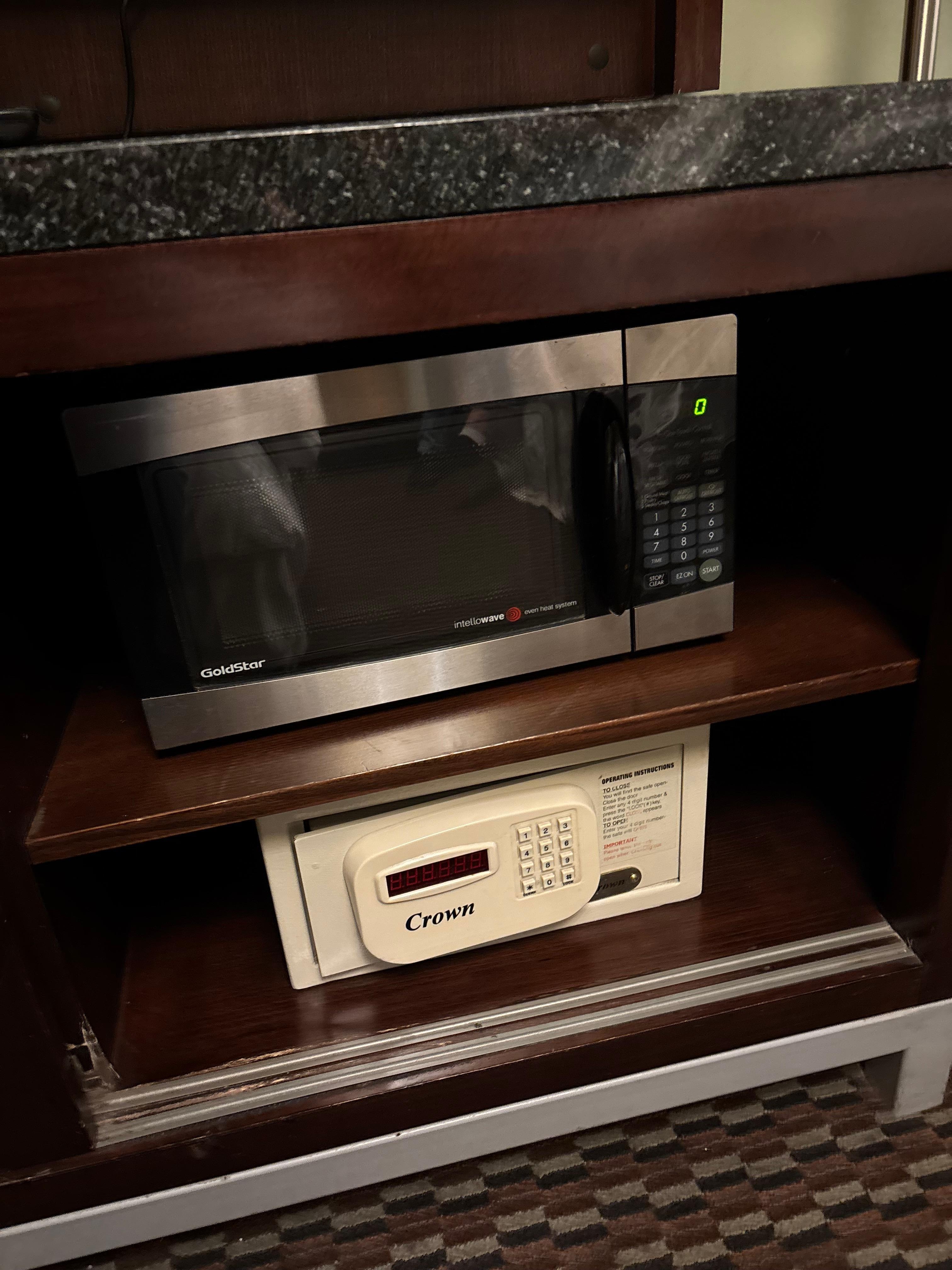 Microwave oven and a safe