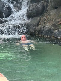 Enjoying the pool at Kahana Falls.
