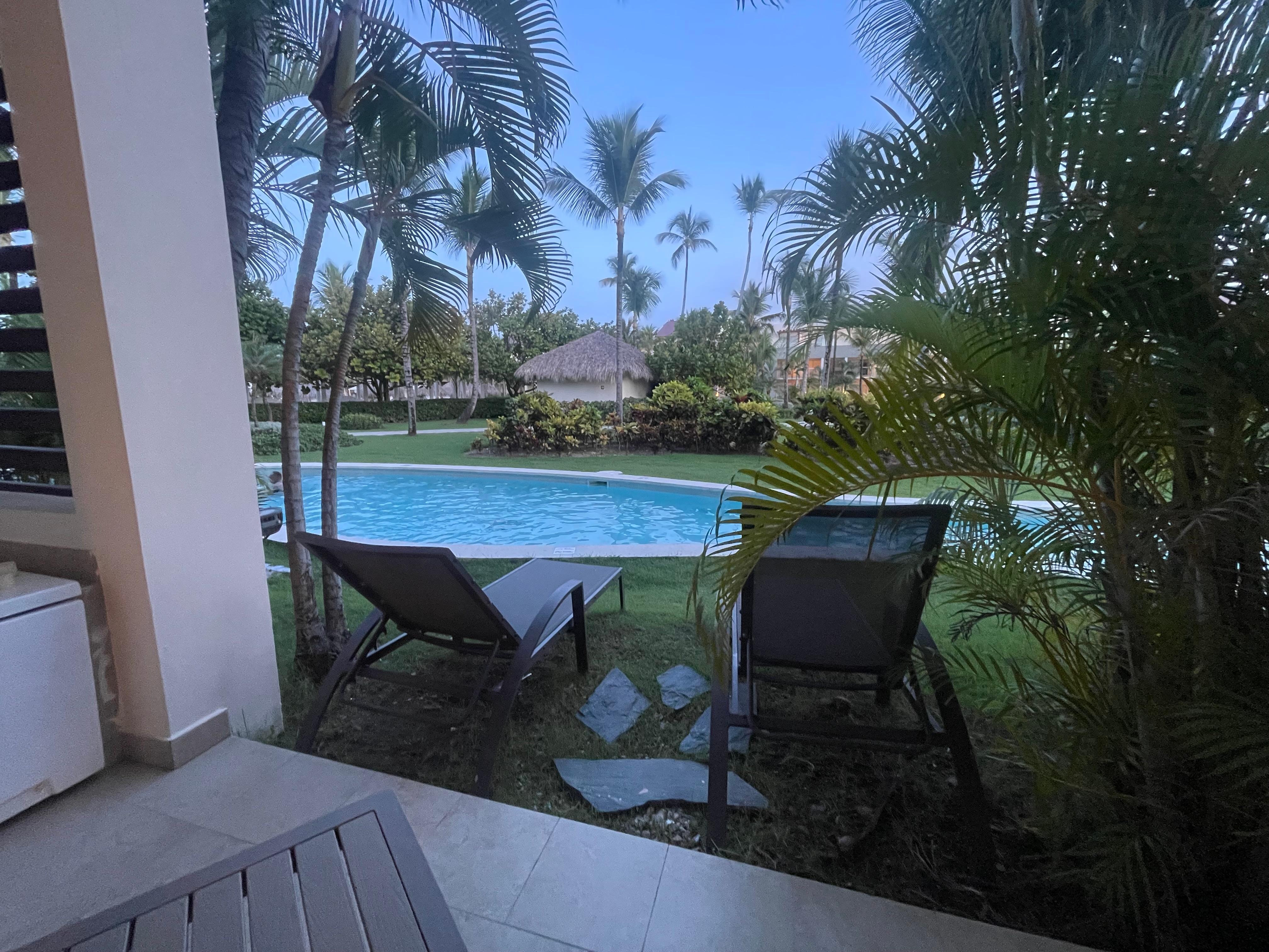 The view from our swim up pool!