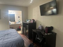 TV, fridge, microwave and very clean