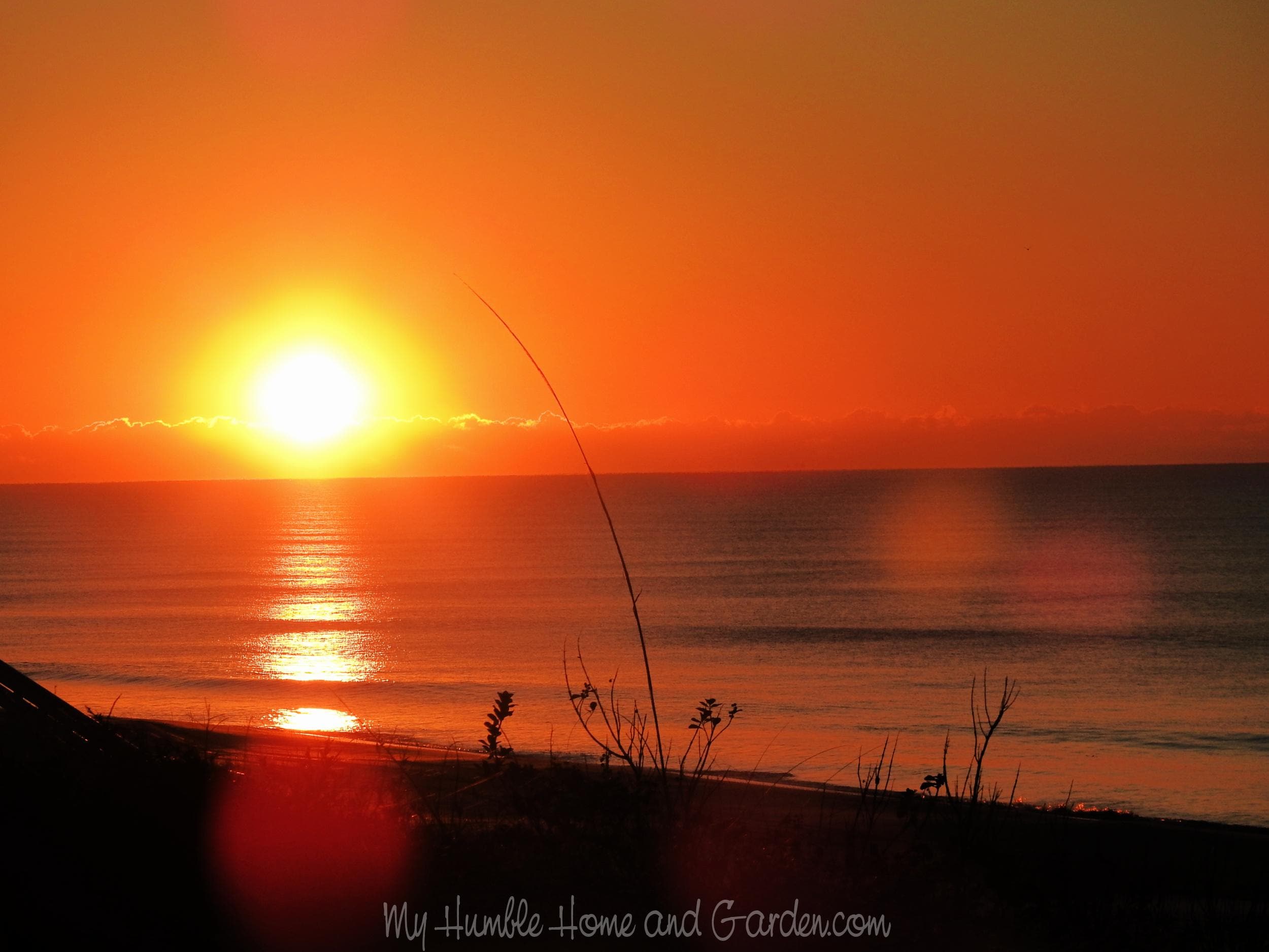 The sunrise is breathtaking.