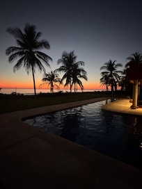 Sunset from the garden of Casa Tres Azules.