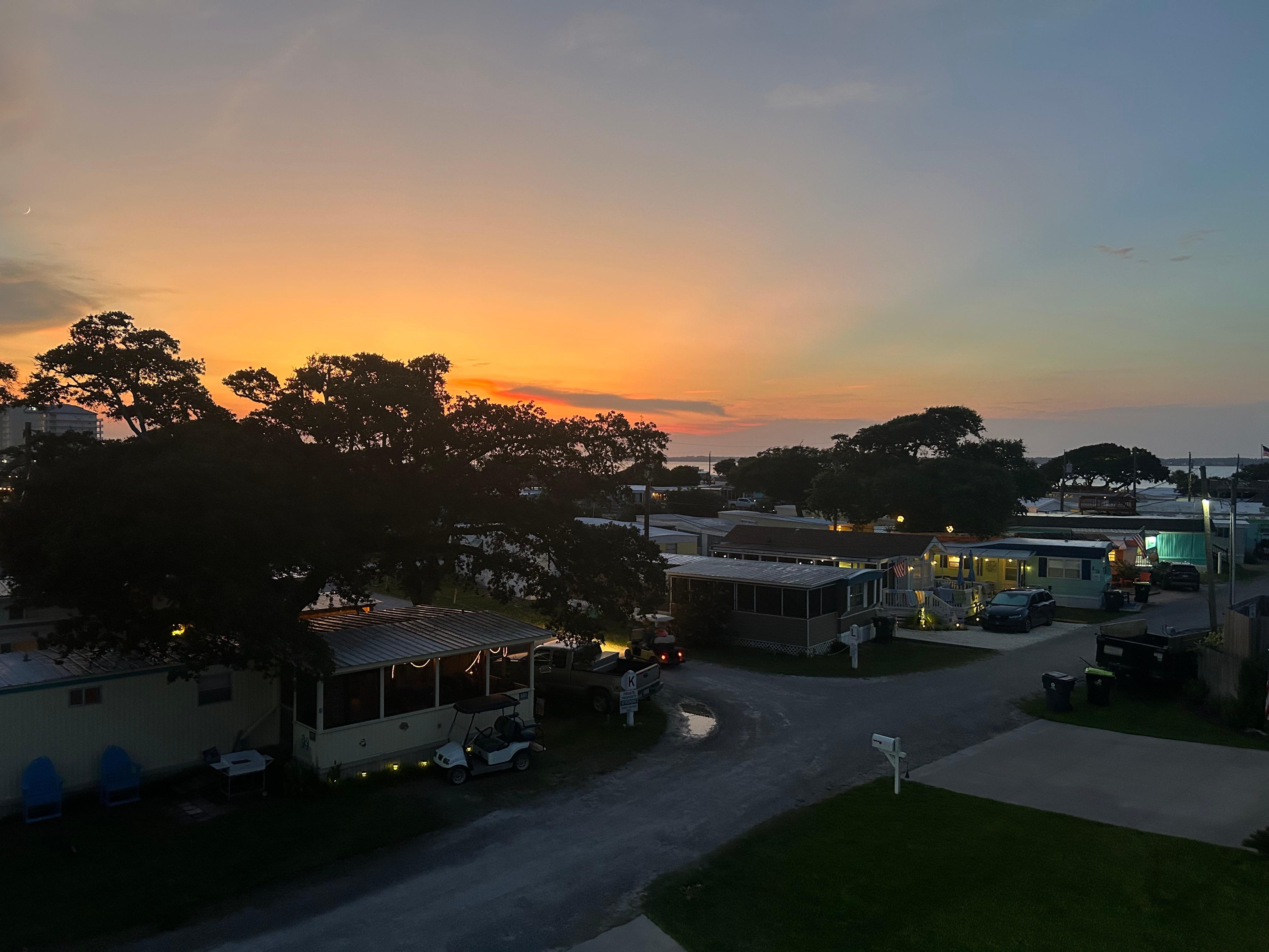 Sunset view from the porch.  